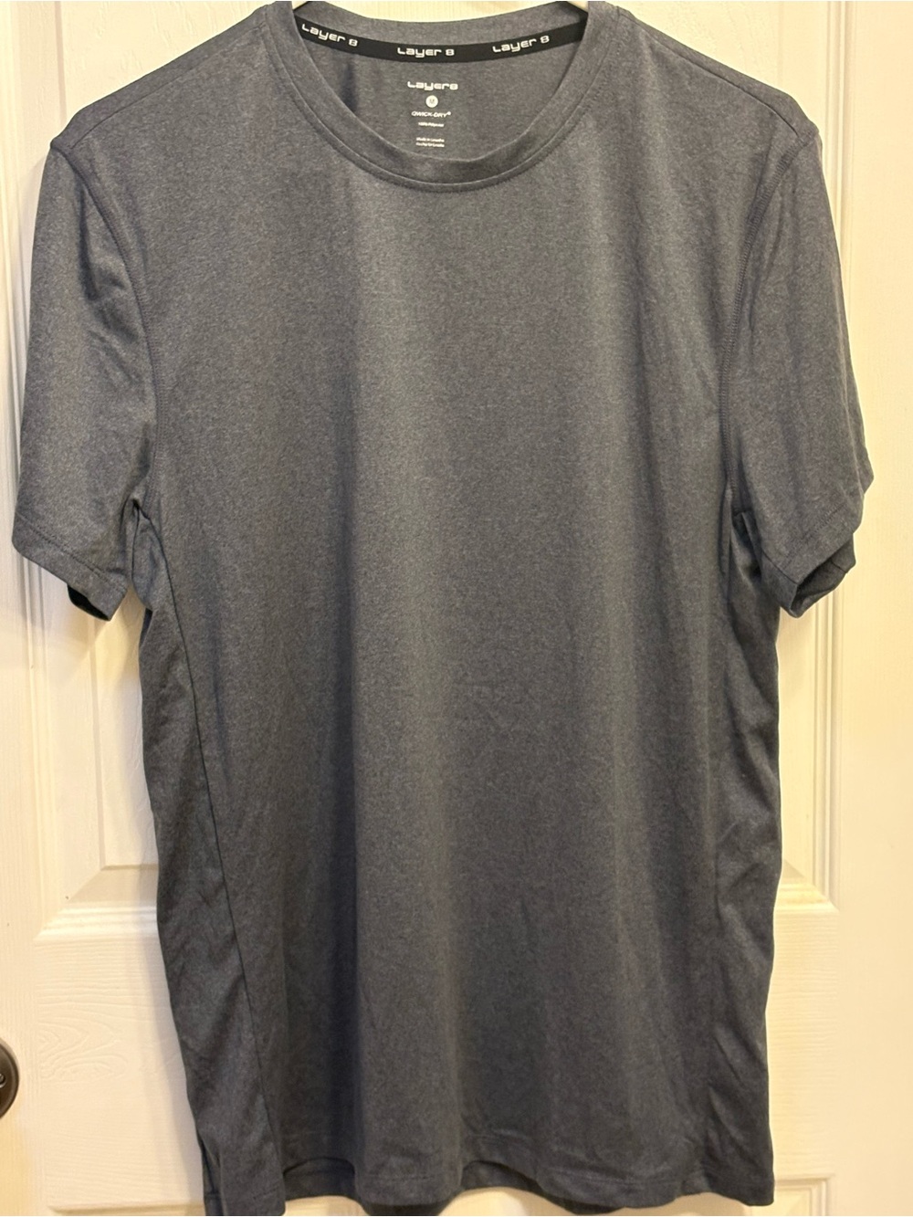 Layer 8 Men's Short Sleeve Crewneck Tee in Charcoal